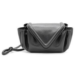 Bottega Veneta Beak Small Shoulder Bag Black Leather